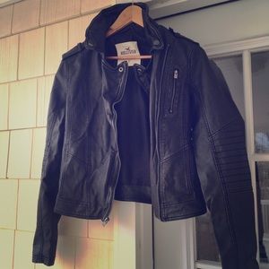 Hollister faux leather jacket